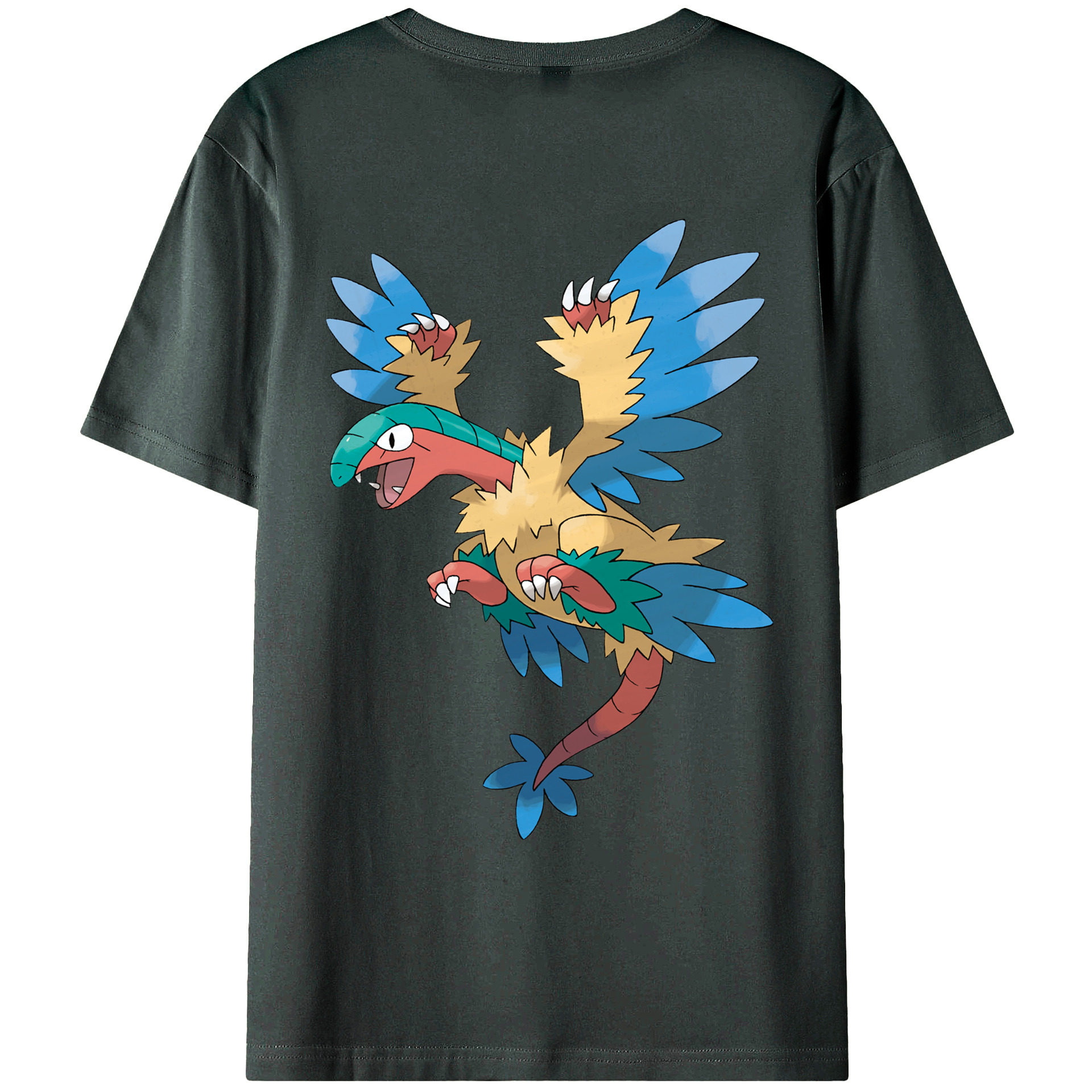 （画像用） ポケットモンスター Pokémon 綿100％ メンズ半袖Tシャツ（バックプリント） 通気性